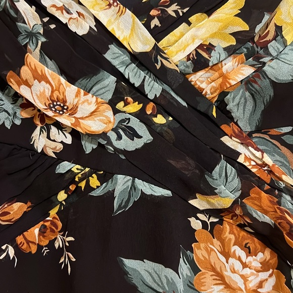 Veronica Beard Avani Wrap effect floral print silk chiffon maxi dress sz 4 NWOT - Picture 10 of 16